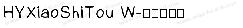 HYXiaoShiTou W字体转换